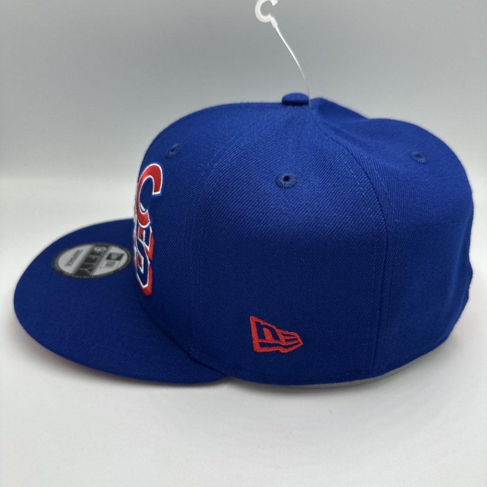 New Era Chicago Cubs Snapback Hat Mens OSFM Blue 9FIFTY MLB Game Day Cap NEW - Picture 4 of 8